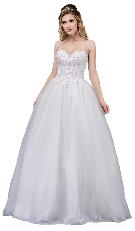 Final Markdown Dancing Queen Bridal - 65 Embellished Strapless Sweetheart Ballgown