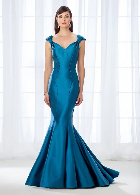 Lowest Price Mon Cheri Fitted Cap Sleeves Stretch Satin Mermaid Gown 118661 - 1 pc Teal in Size 12 Available Lowest Price Mon Cheri Fitted Cap Sleeves Stretch Satin Mermaid Gown 118661 - 1 pc Teal in Size 12 Available