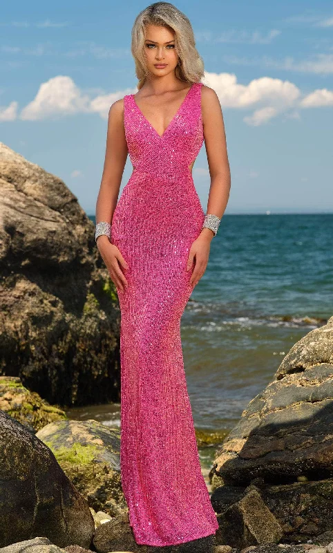 Special Savings Blush by Alexia Designs 20547 - Back Cut Out Sequined Dress