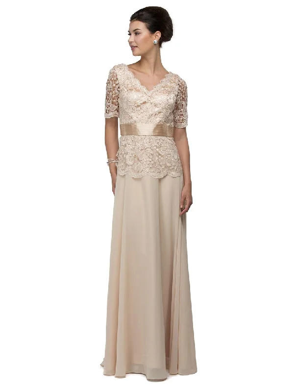 Massive Deals Dancing Queen - Floral Lace V-Neck A Line Dress 9044