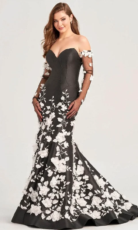 Price Rollback Ellie Wilde EW35036 - Strapless Three-Dimensional Embellished Prom Gown