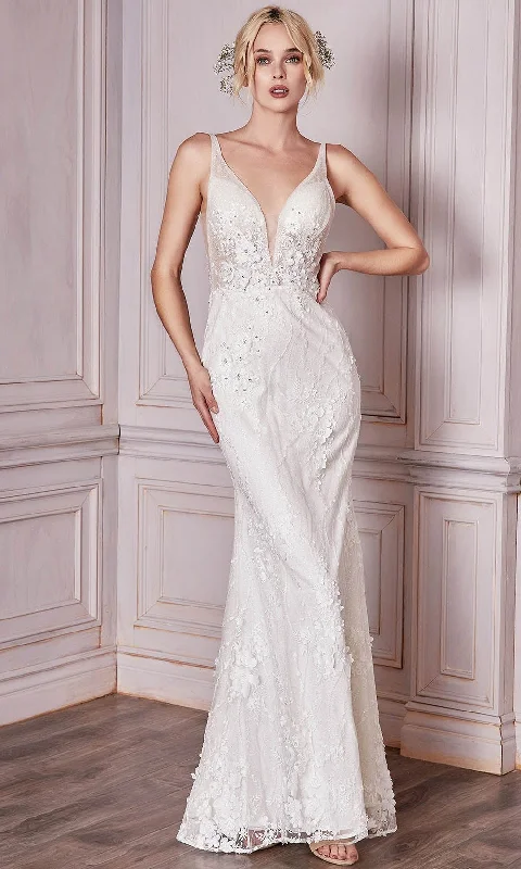 Buy More, Save More Cinderella Divine Bridal CDS403W - V-neck Bridal Gown