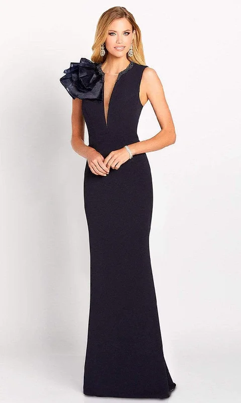Weekend Deal Cameron Blake - 119645 Beaded Organza Trumpet Dress