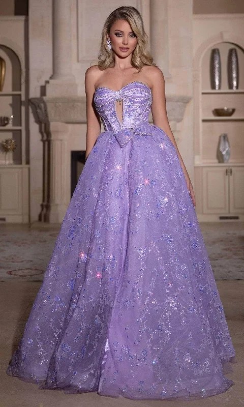 The Best Prices Portia and Scarlett PS25315 - Glitter Lace A-Line Prom Gown