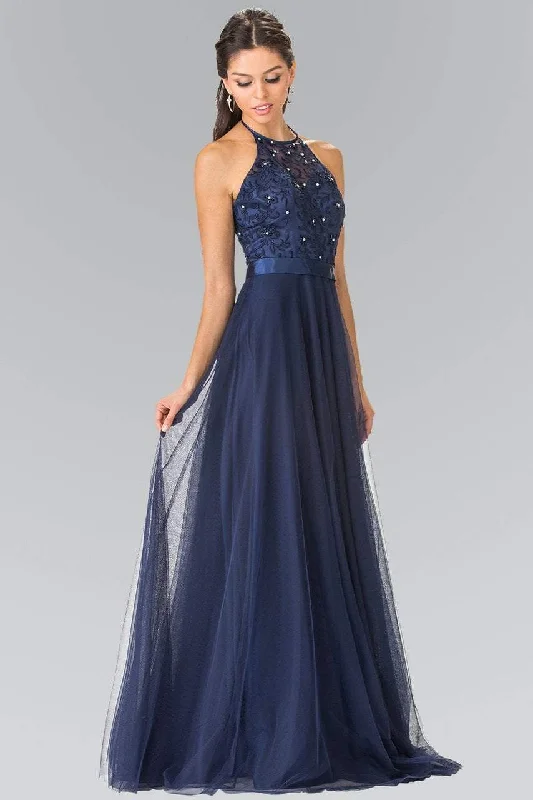 Unmissable Offer Elizabeth K Embroidered Lace Halter Long Gown - 1 pc Navy In Size M Available Unmissable Offer Elizabeth K Embroidered Lace Halter Long Gown - 1 pc Navy In Size M Available
