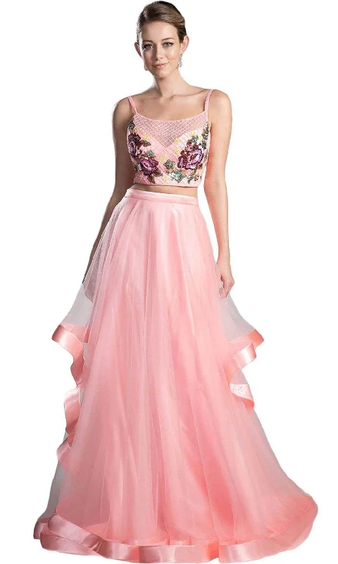 Get It Before It’s Gone Cinderella Divine - 11793 Two Piece Embroidered Tulle Evening Dress Get It Before It’s Gone Cinderella Divine - 11793 Two Piece Embroidered Tulle Evening Dress