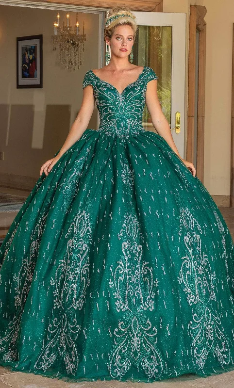 Must-Have Deals Dancing Queen 1805 - Cap Sleeve Bedazzled Ballgown
