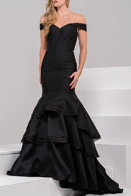 Final Clearance Jovani Off Shoulder Mermaid Dress 31100B 1 pc Black in size 22 Available Final Clearance Jovani Off Shoulder Mermaid Dress 31100B 1 pc Black in size 22 Available