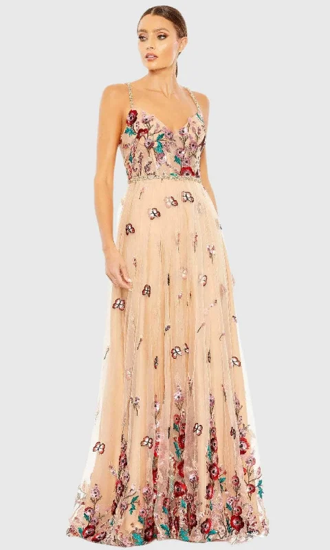 Exclusive Online Offer Mac Duggal 681101 - V-Neck Sequin Embroidered Prom Gown