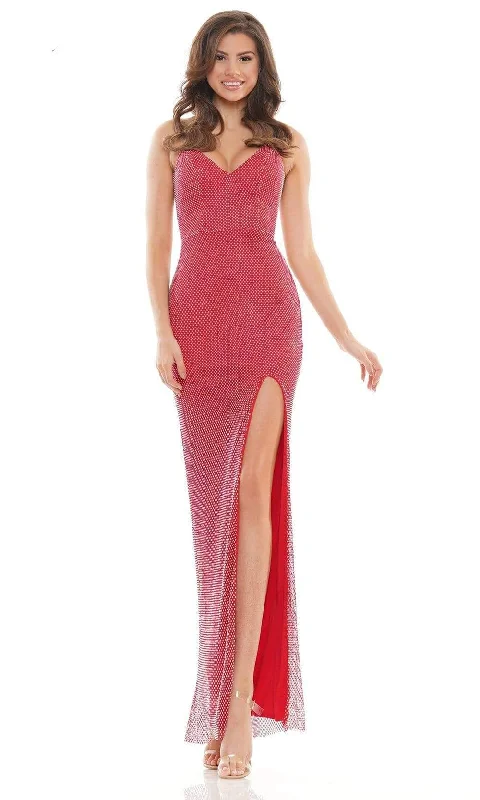 Online Only Colors Dress - 2675 Beaded Mesh Sheath Gown