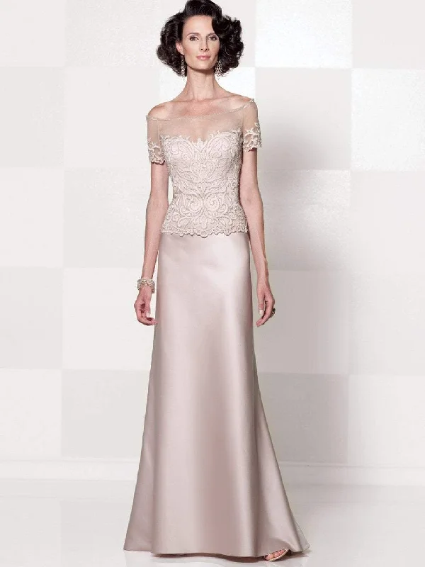Limited Availability Mon Cheri - 114651 Two Piece Off Shoulder Long Dress - 1 Pc. Raisin in size 10 Available