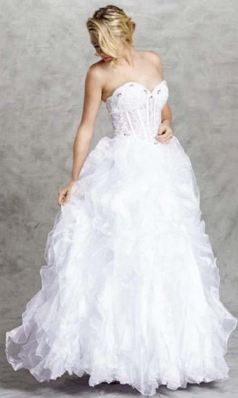 Midnight Madness Aspeed Bridal - LH032 Corset Bod Ruffled Wedding Gown
