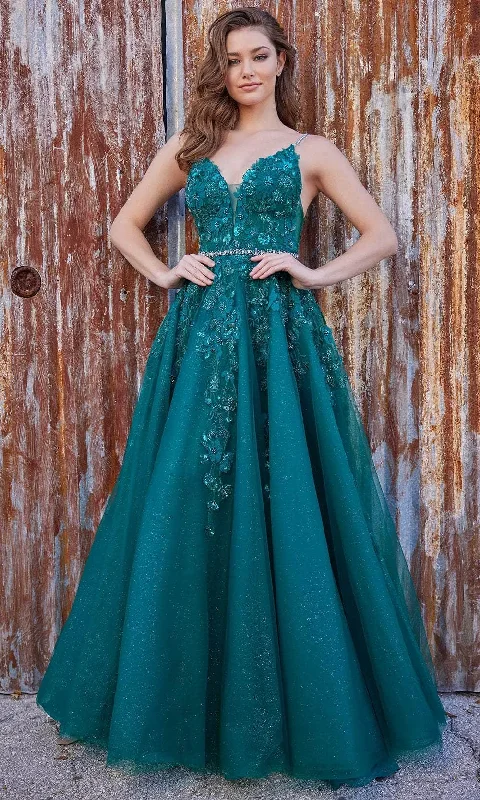 Price Blitz Ellie Wilde EW35113 - Lace Applique Sleeveless Prom Gown