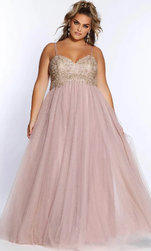 Price Meltdown Sydney's Closet SC7309 - Embroidered Sleeveless Prom Gown