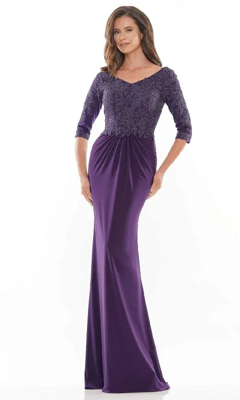 Big Discounts Rina Di Montella - RD2731 Quarter Sleeve Lace Bodice Gown