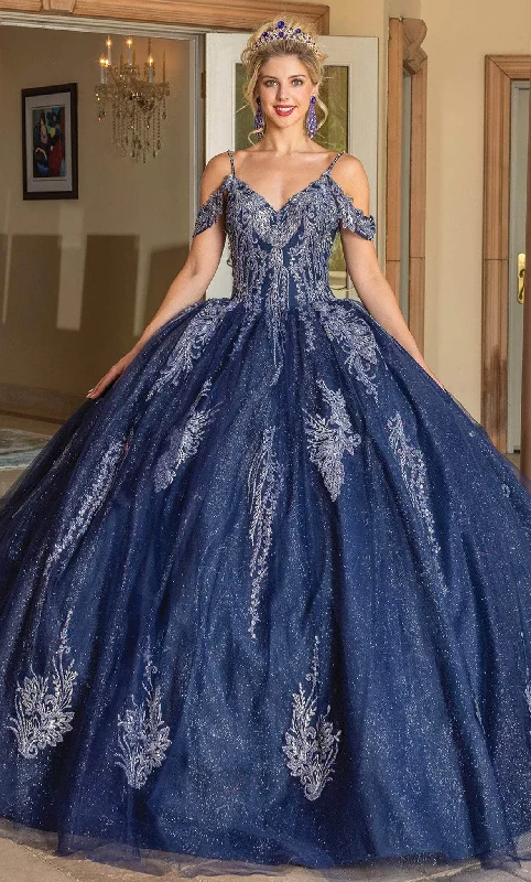 Stock Clearance Dancing Queen 1732 - Cold Shoulder Quinceanera Ballgown