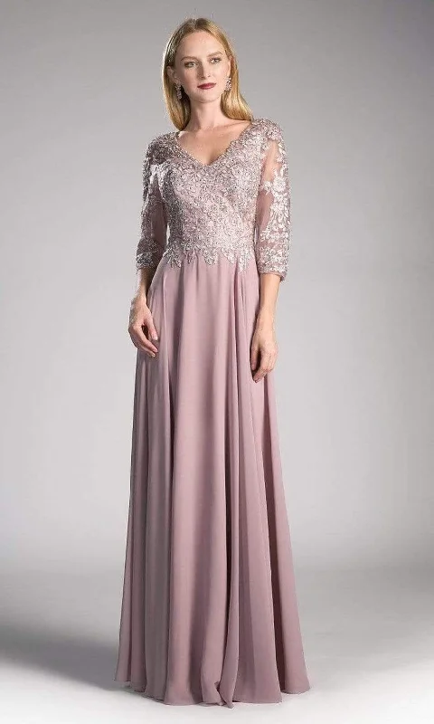 Great Deals Cinderella Divine - CD0122 Beaded Lace V-neck Bodice Chiffon A-line Dress - 1 pc Mocha In Size XL Available Great Deals Cinderella Divine - CD0122 Beaded Lace V-neck Bodice Chiffon A-line Dress - 1 pc Mocha In Size XL Available