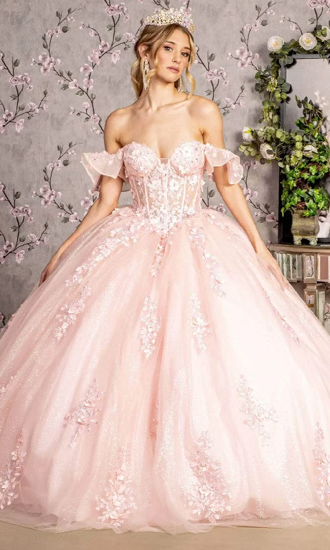 Act Now GLS by Gloria GL3475 - Corset Bodice Off-Shoulder Ballgown