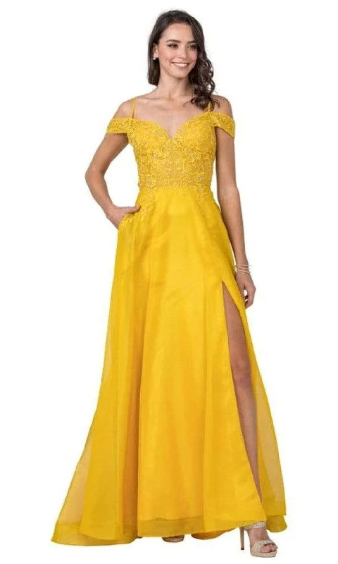 Today’s Special Aspeed Design - L2361 Cold Shoulder Lace High Slit Dress