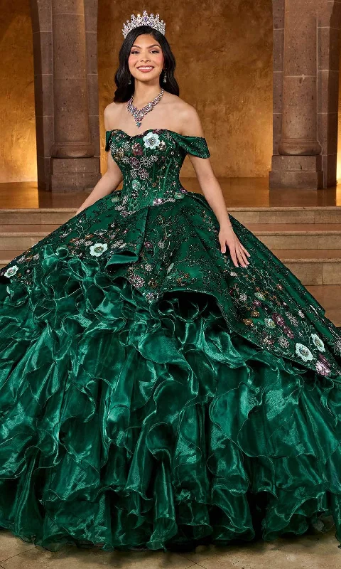 Don't Wait Rachel Allan RQ5004 - Floral Sequin Embellished Strapless Ballgown