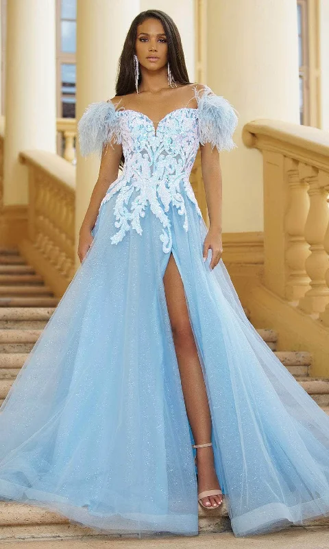 Flash Deals Ava Presley 39213 - Off Shoulder Sequin Prom Dress