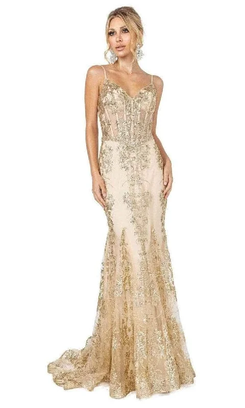 Reduced Prices Dancing Queen - Spaghetti Straps Sequin Long Gown 4118