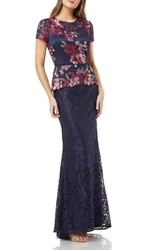 Deal Alert JS Collections 866452 - Short Sleeves Jewel Neck Formal Dress