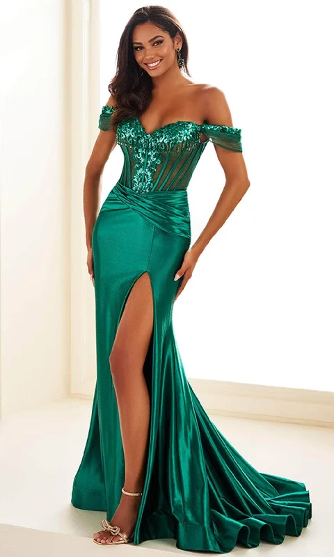 Extra Savings Ellie Wilde EW36007 - Cap Sleeve See-Through Corset Prom Gown
