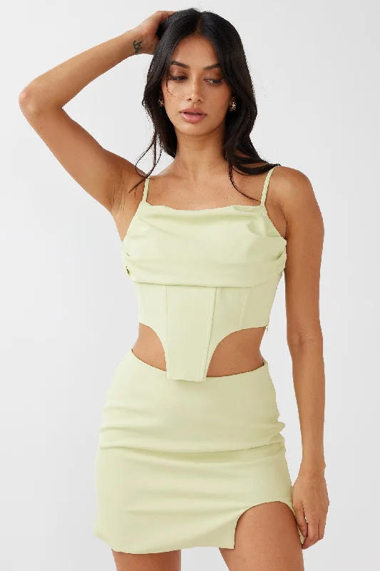 Epic Deals Annika Bustier Top Pistachio