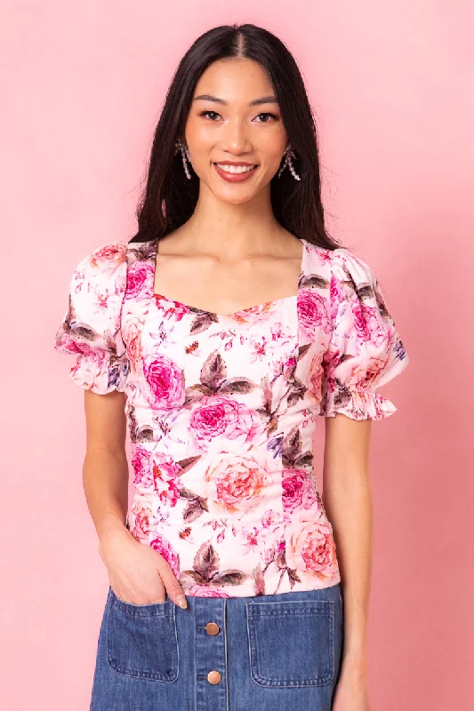 Special Price Ballerina Top in Pink Floral - FINAL SALE