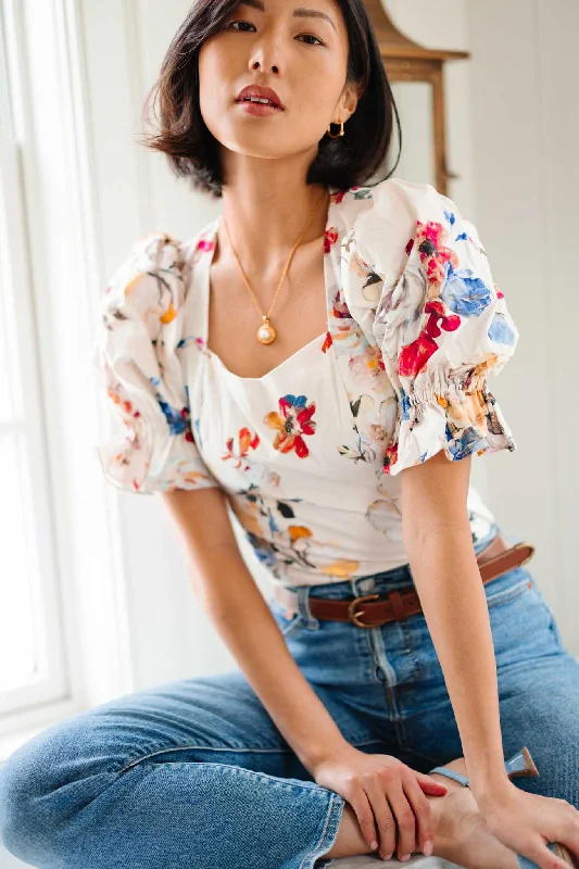 Buy More, Save More Coco Top in Cream Floral - FINAL SALE