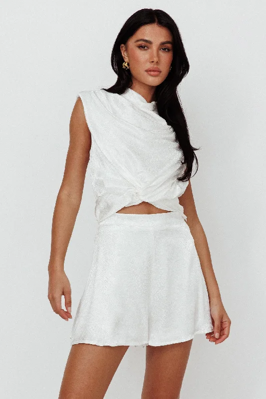 Bargain Prices Cruising Twist Waist Top White