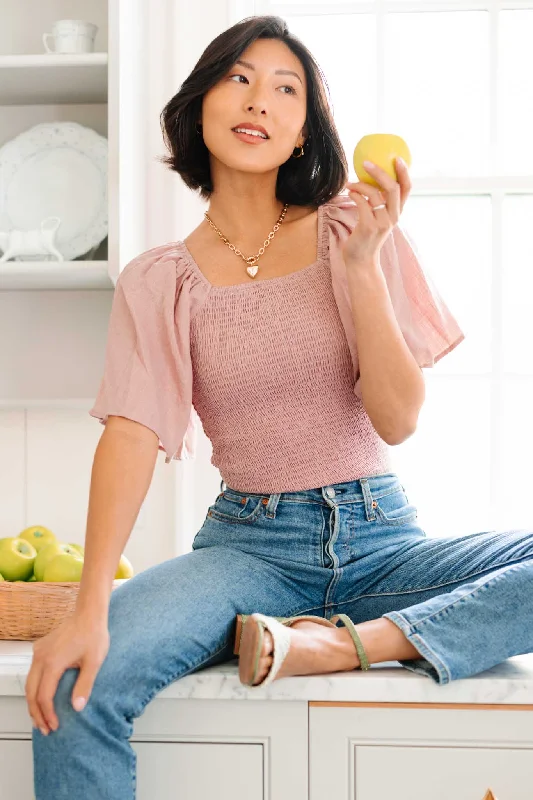 Hurry In Lennon Top in Pink - FINAL SALE