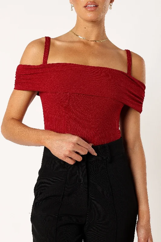 Closeout Sale Ryder Bodysuit - Wine