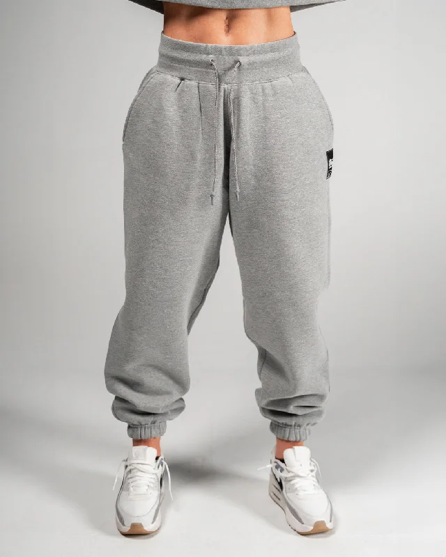 Daily Deals WOMENS OVERSIZED SWEATPANTS - HEATHER GREY