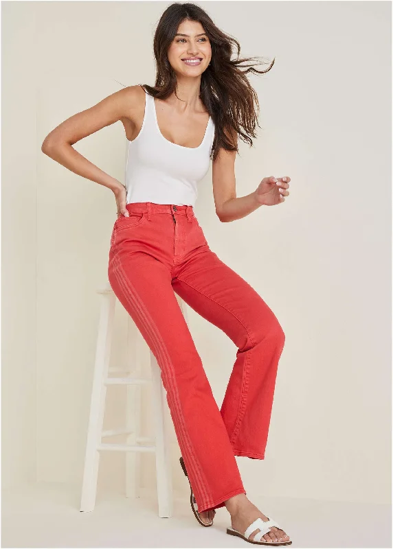 Limited Time Offer Americana Bootcut Jeans  - Scarlet