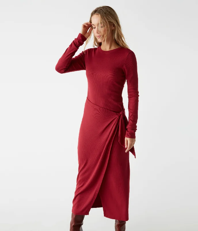Epic Deals Yessenia Faux Wrap Midi Dress