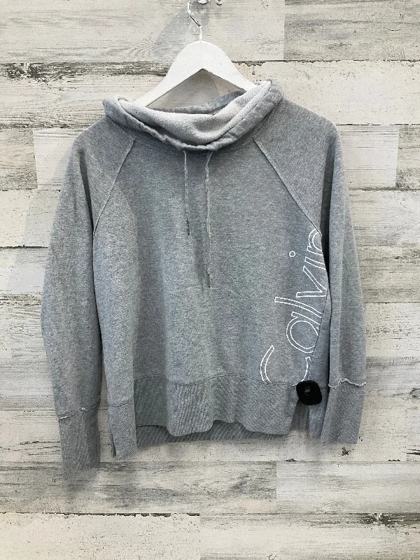 Act Now Athletic Sweatshirt Collar By Calvin Klein Performance In Grey, Size: M
