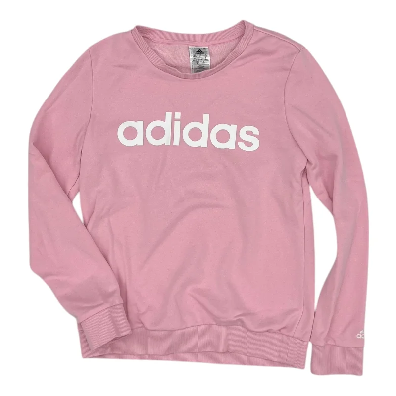 Lowest Price Athletic Sweatshirt Crewneck By Adidas In Pink, Size:S