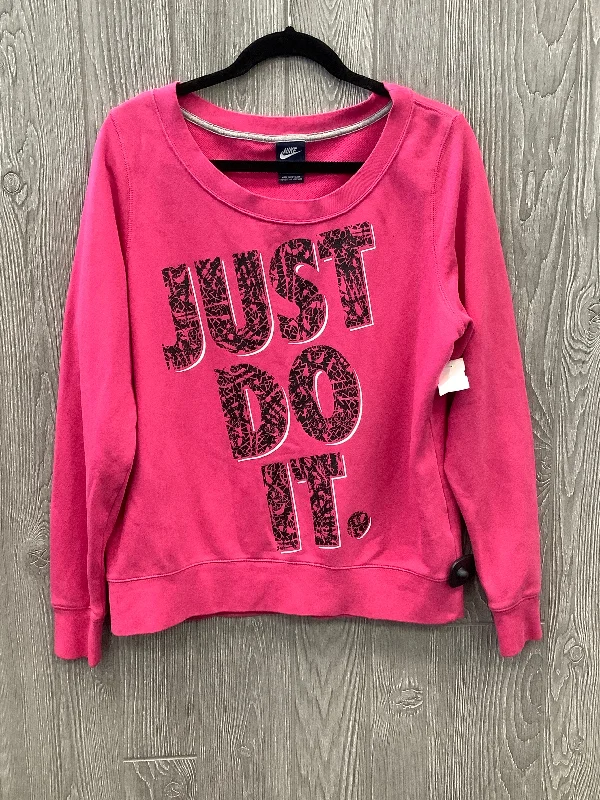 Final Sale Athletic Sweatshirt Crewneck By Nike Apparel In Pink, Size: Xl