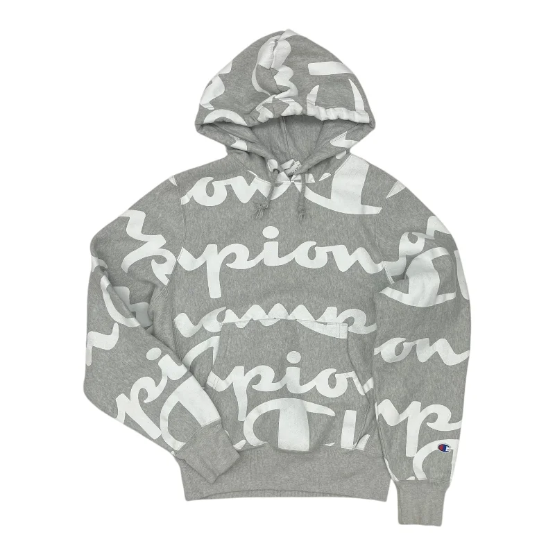 Weekend Flash Sale Athletic Sweatshirt Hoodie By Champion In Grey, Size:S