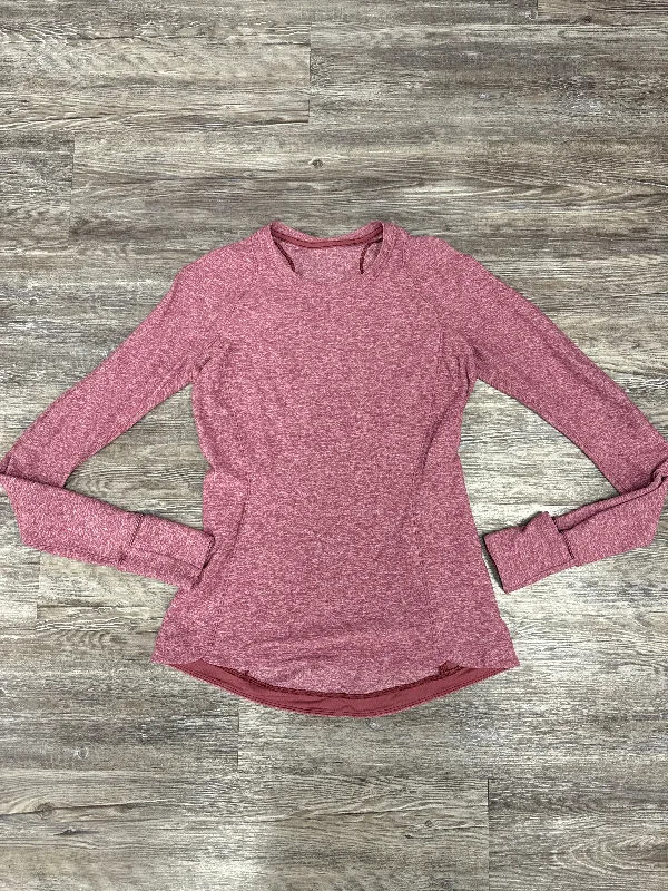 Today’s Deal Athletic Top Long Sleeve Crewneck By Lululemon In Pink, Size: 8