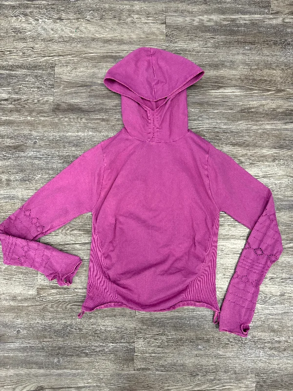 Savings Spectacular Athletic Top Long Sleeve Hoodie By Free People In Purple, Size: M