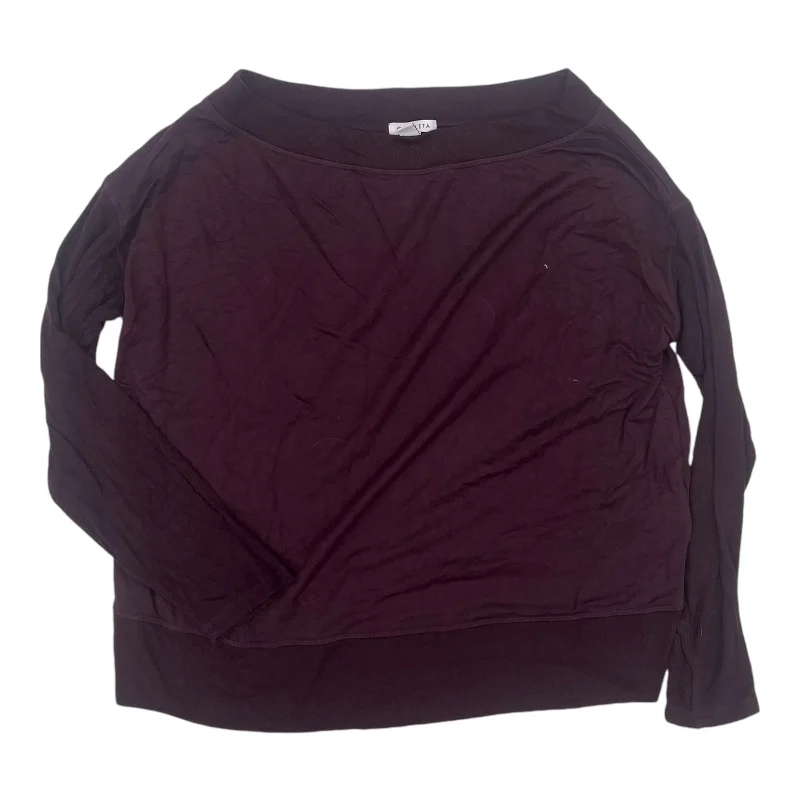 Massive Deals Athletic Top Ls Crewneck By Athleta In Maroon, Size:2X
