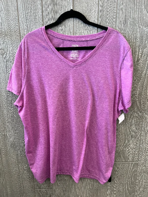 Limited Stock Athletic Top Short Sleeve By Danskin Now In Purple, Size: 3x