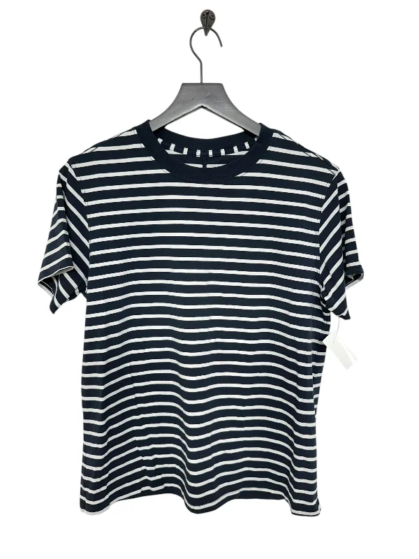 Special Discount Athletic Top Short Sleeve By Lululemon In Blue & White, Size: 6