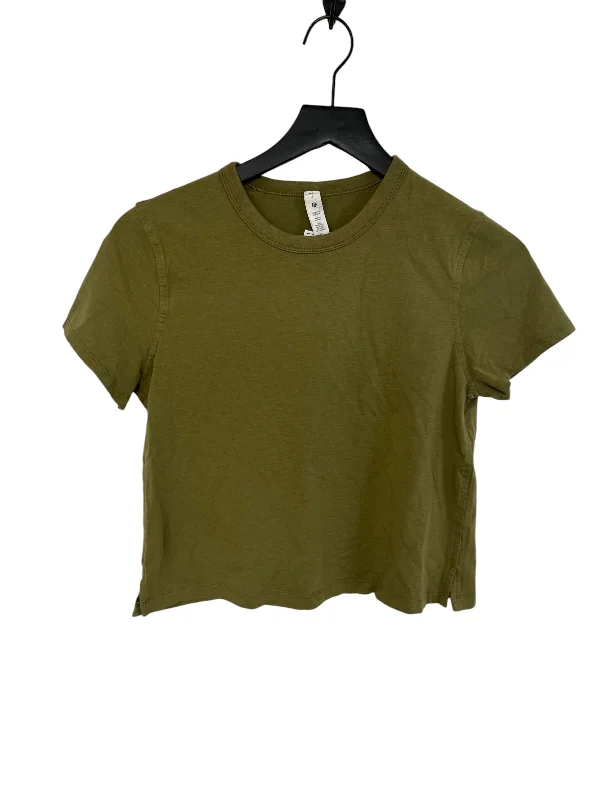 Anniversary Sale Athletic Top Short Sleeve By Lululemon In Green, Size: 4