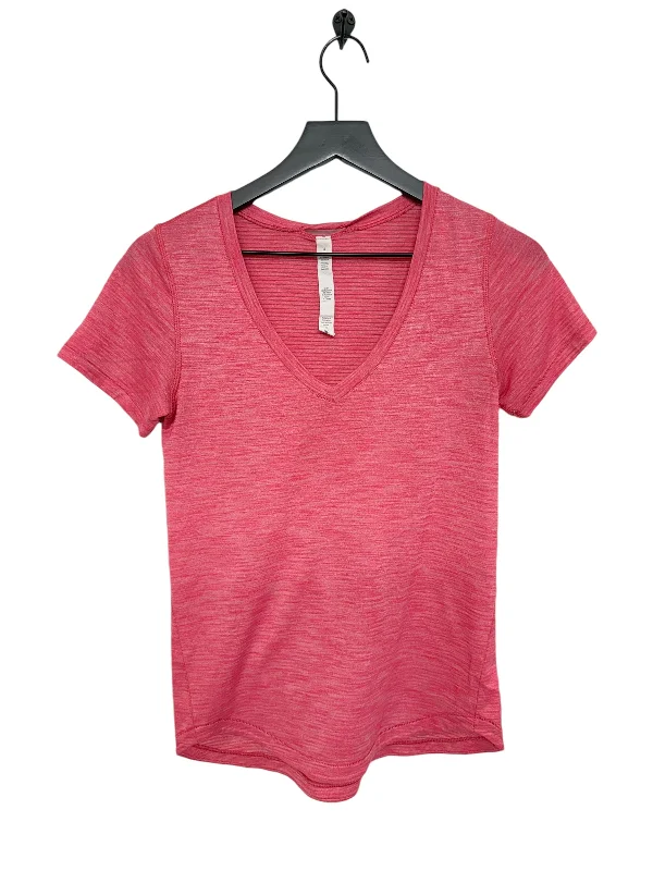 Midnight Madness Athletic Top Short Sleeve By Lululemon In Pink, Size: 4