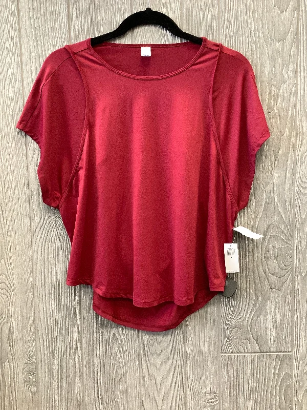 Unbeatable Prices Athletic Top Short Sleeve By Old Navy In Red, Size: Xxl