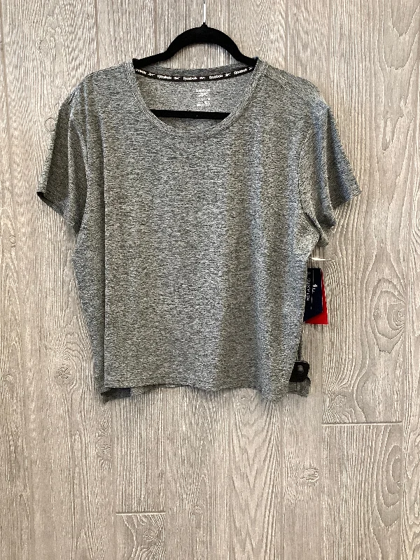 The Best Prices Athletic Top Short Sleeve By Reebok In Grey, Size: Xl